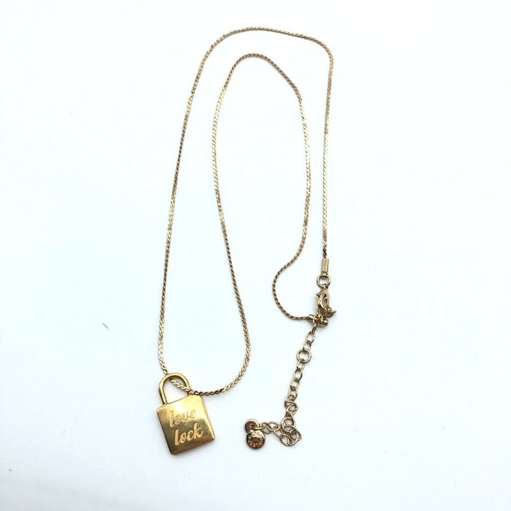Baublebar Necklace Love Lock Pendant Gold Tone
